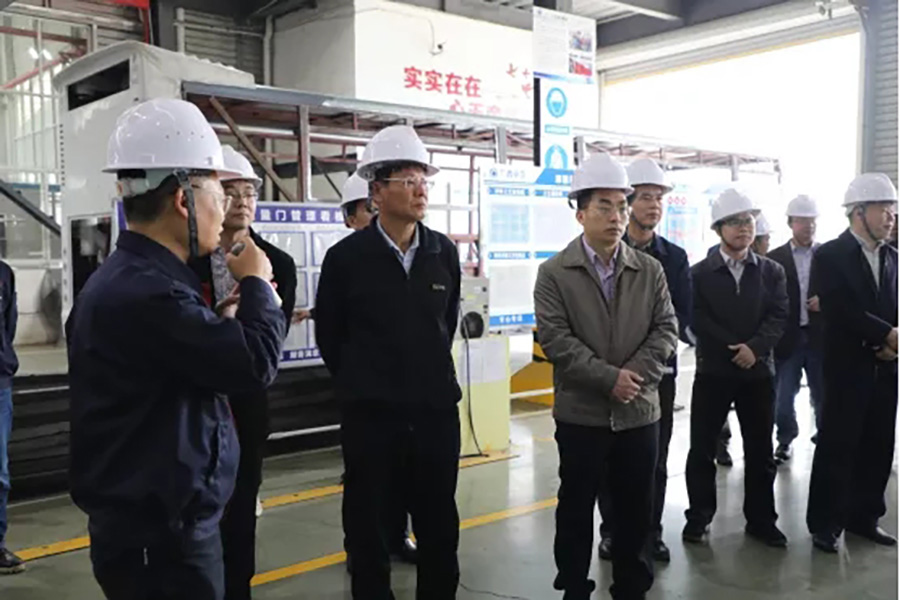 2021年3月24日南宁市政协副主席陈世平一行到公司开展先进装备制造产业工作专班调研工作